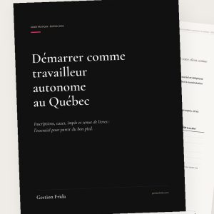 Guide démarrage Travailleur Autonome