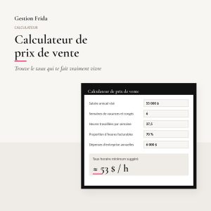 Calculateur de prix de vente
